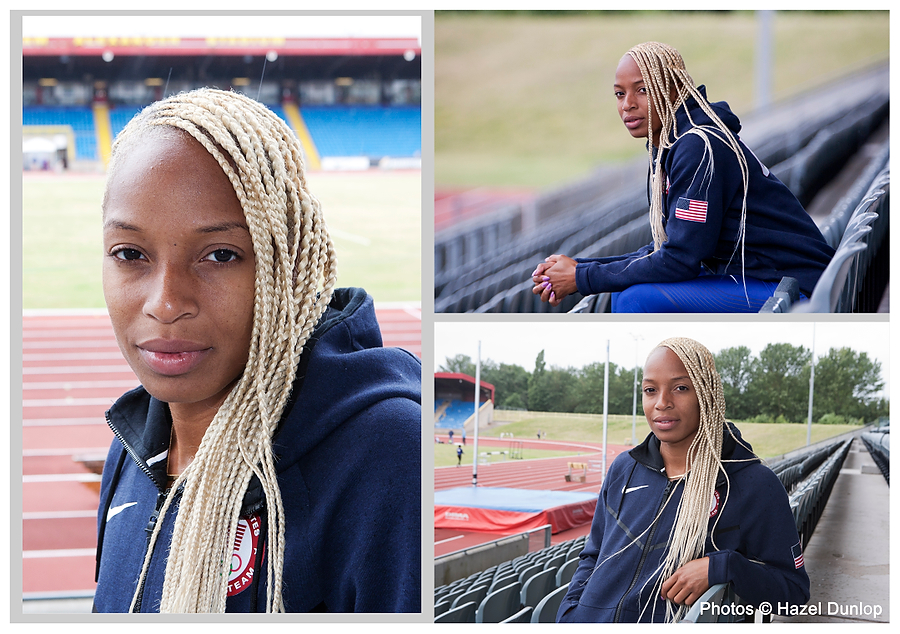 <br>NATASHA HASTINGS<br>USA Olympic gold medalist 4x400m relay, 2008 and 2016<br>Alexander Stadium, Birmingham, England, 2017<br><br>